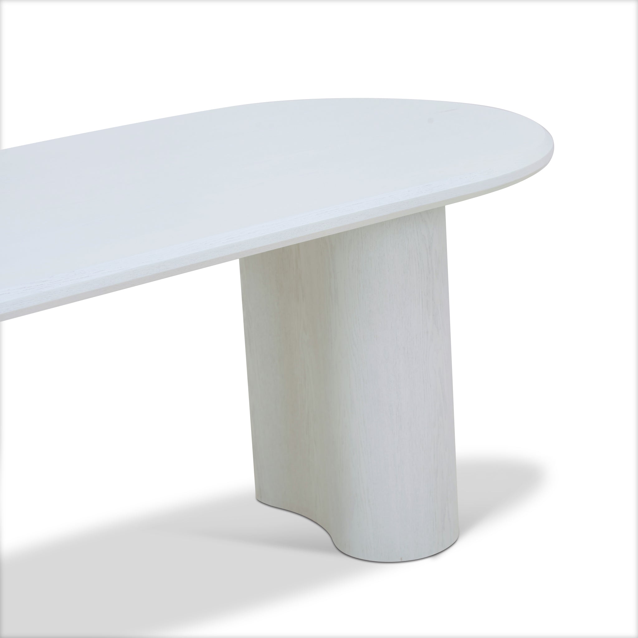 1.8m Oval Dining Table - White - image 6