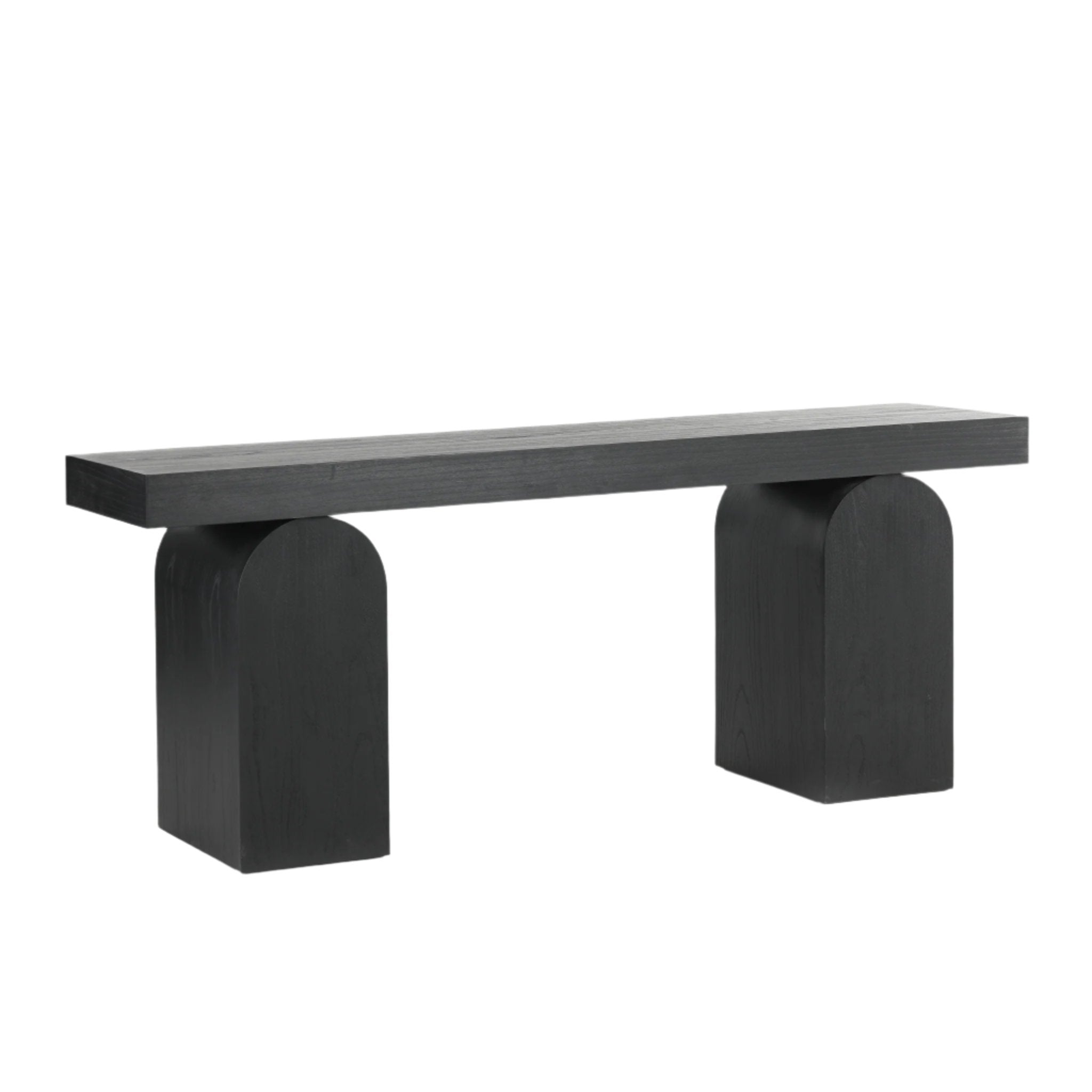 1.9m New Elm Console Table - Full Black