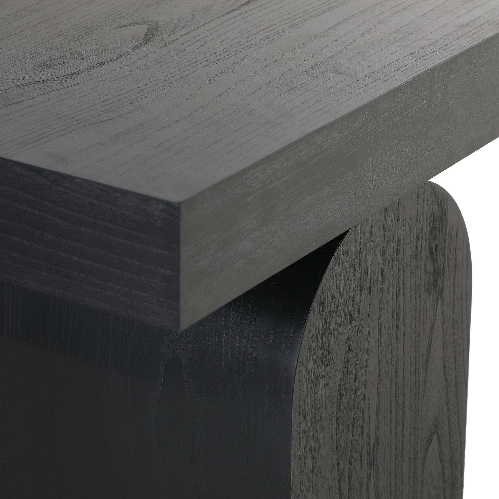 1.9m New Elm Console Table - Full Black