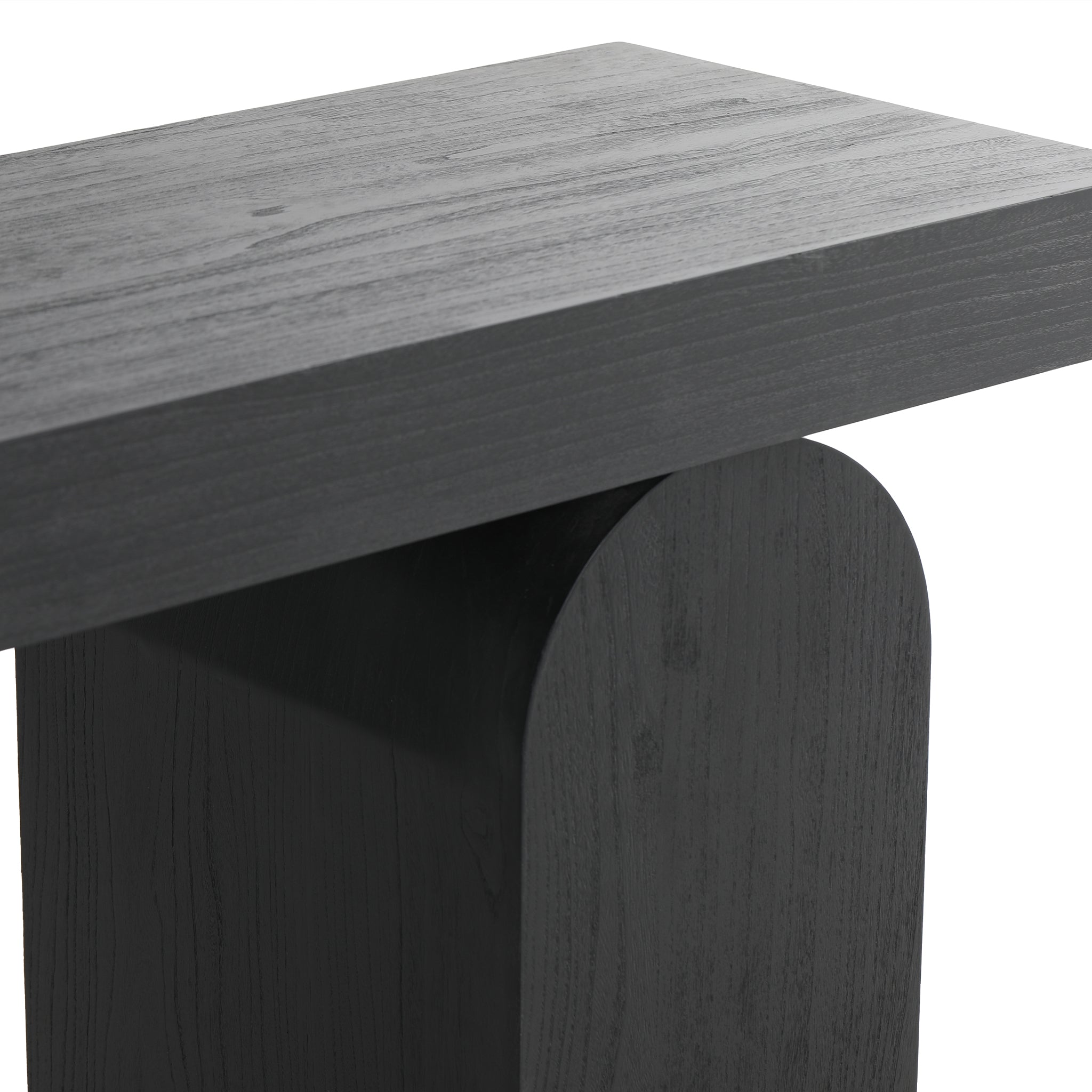 1.9m New Elm Console Table - Full Black