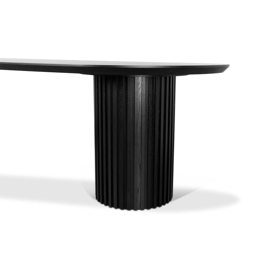 2.5m Wooden Dining Table - Black