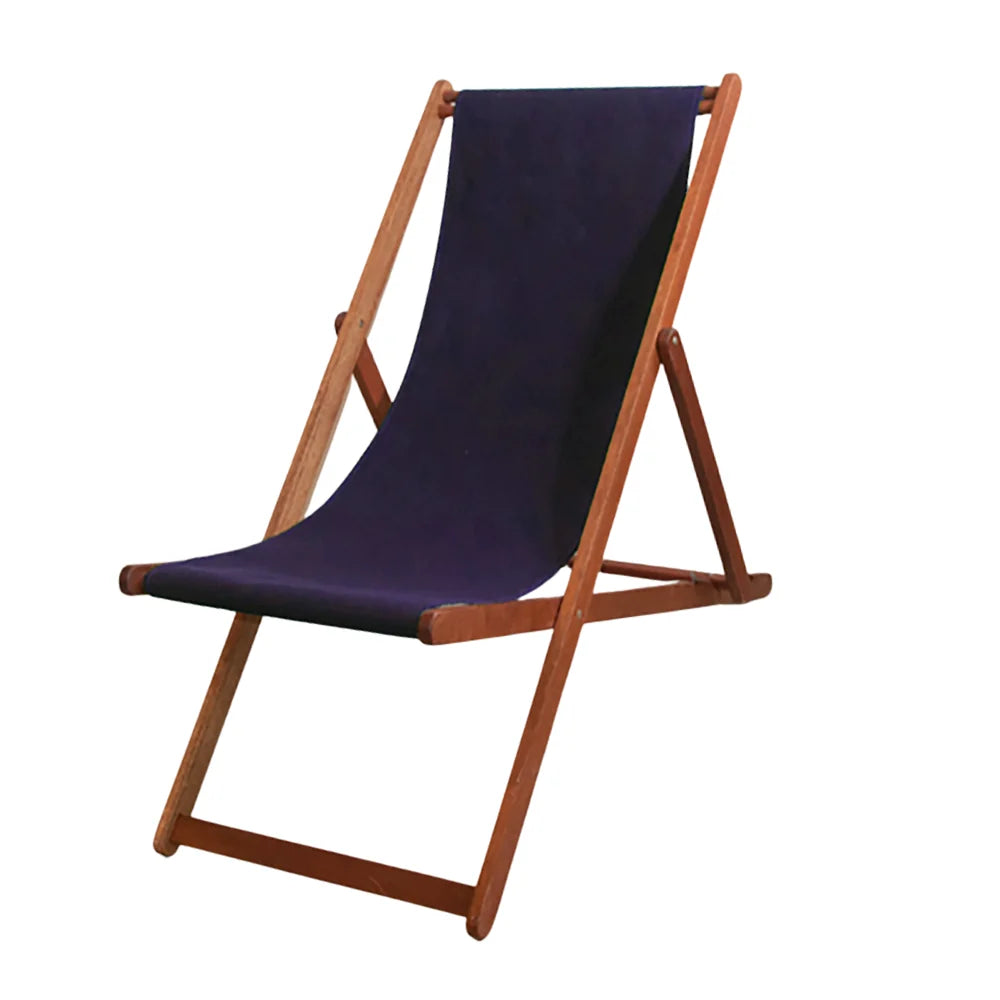 Deckchair Hardwood Synthetic - Navy
