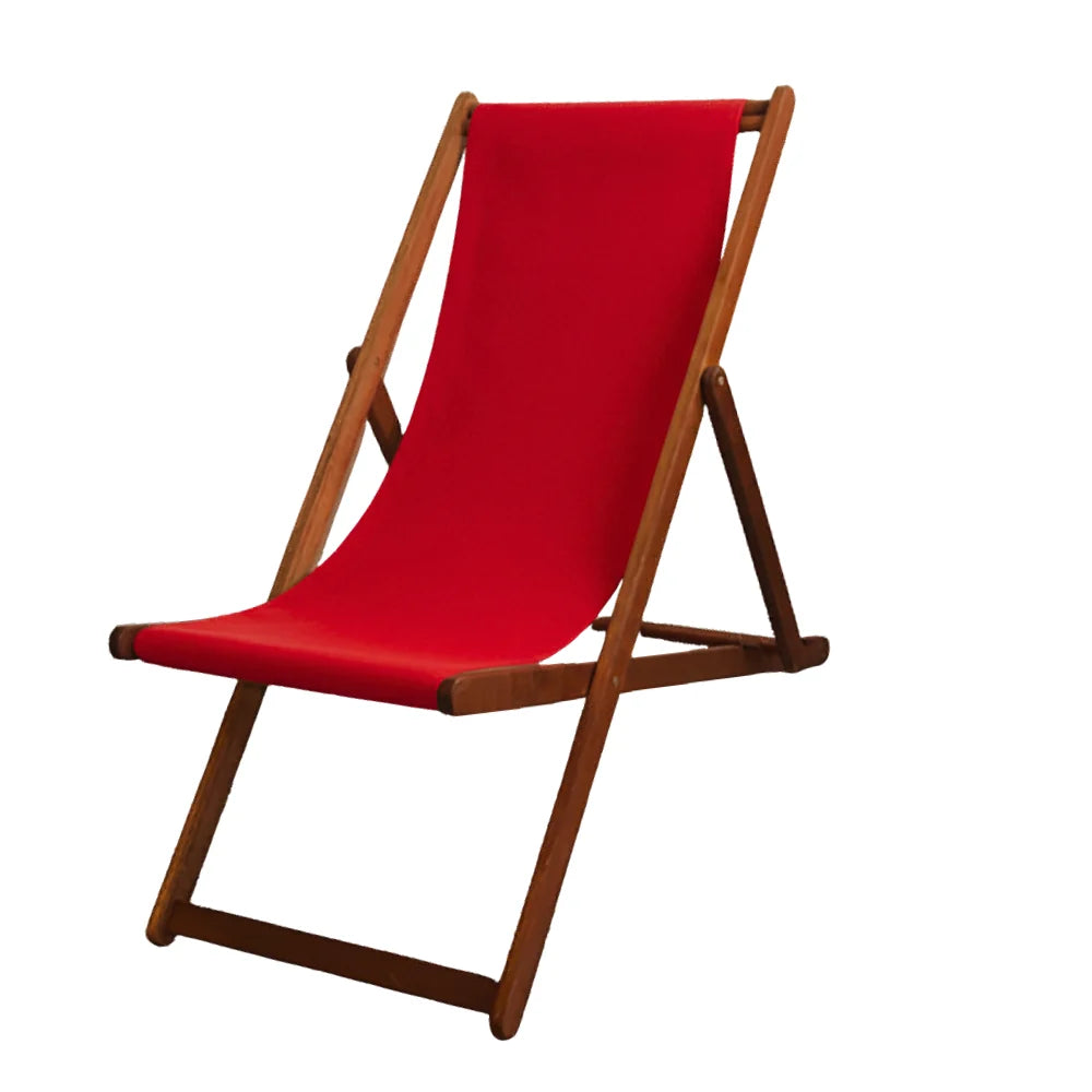 Deckchair Hardwood Synthetic - Red