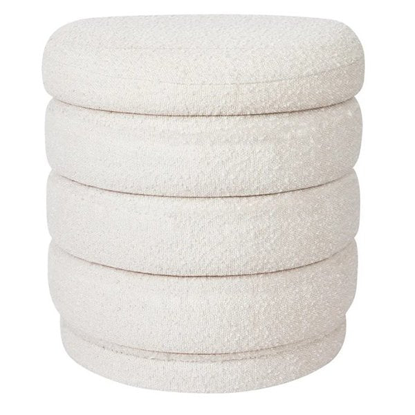 Demi Stool - White Boucle