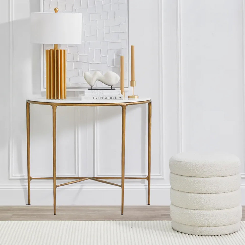 Demi Stool - White Boucle