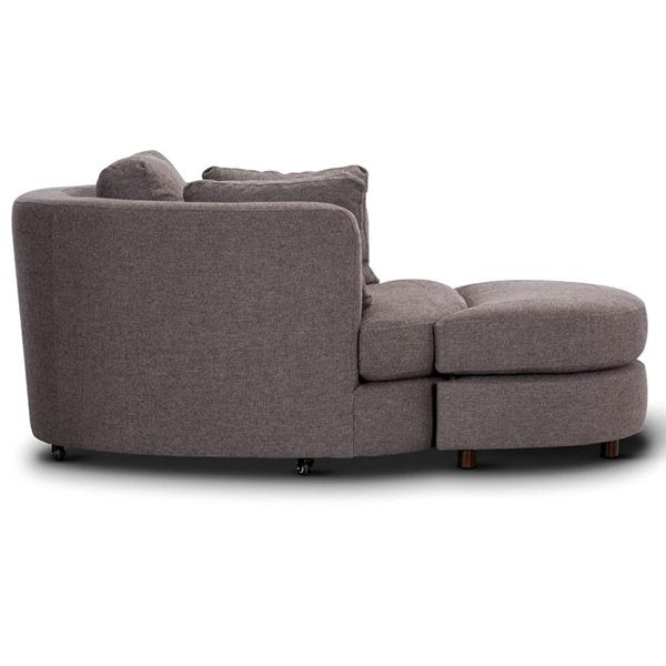 Orlando Swivel Armchair + Ottoman - Grey