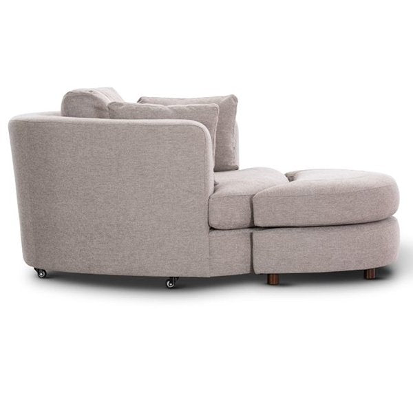 Orlando Swivel Armchair + Ottoman - Steel
