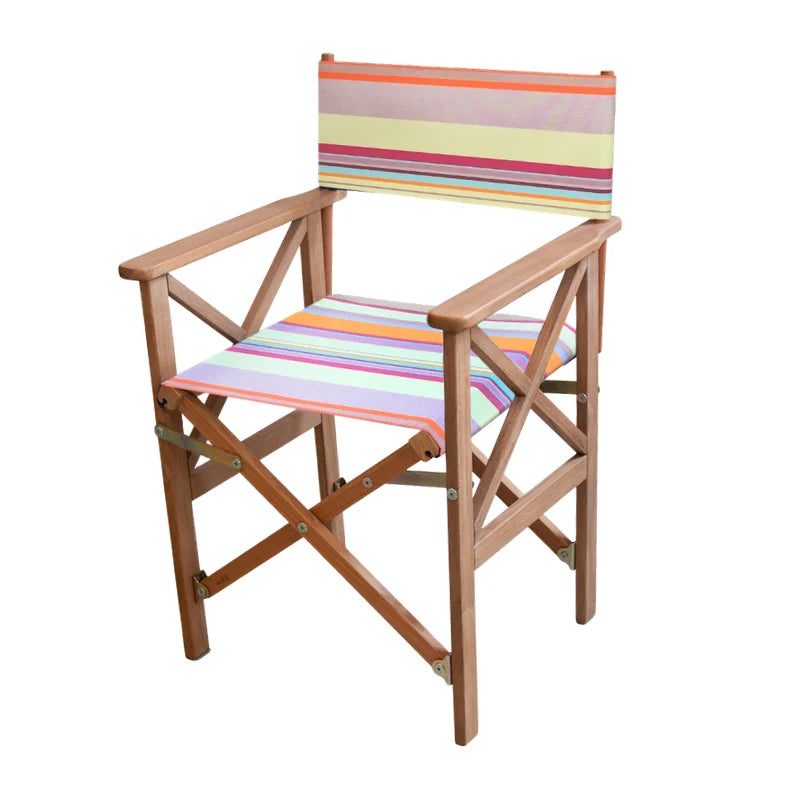 Director Chair Teak Synthetic - June Sunset