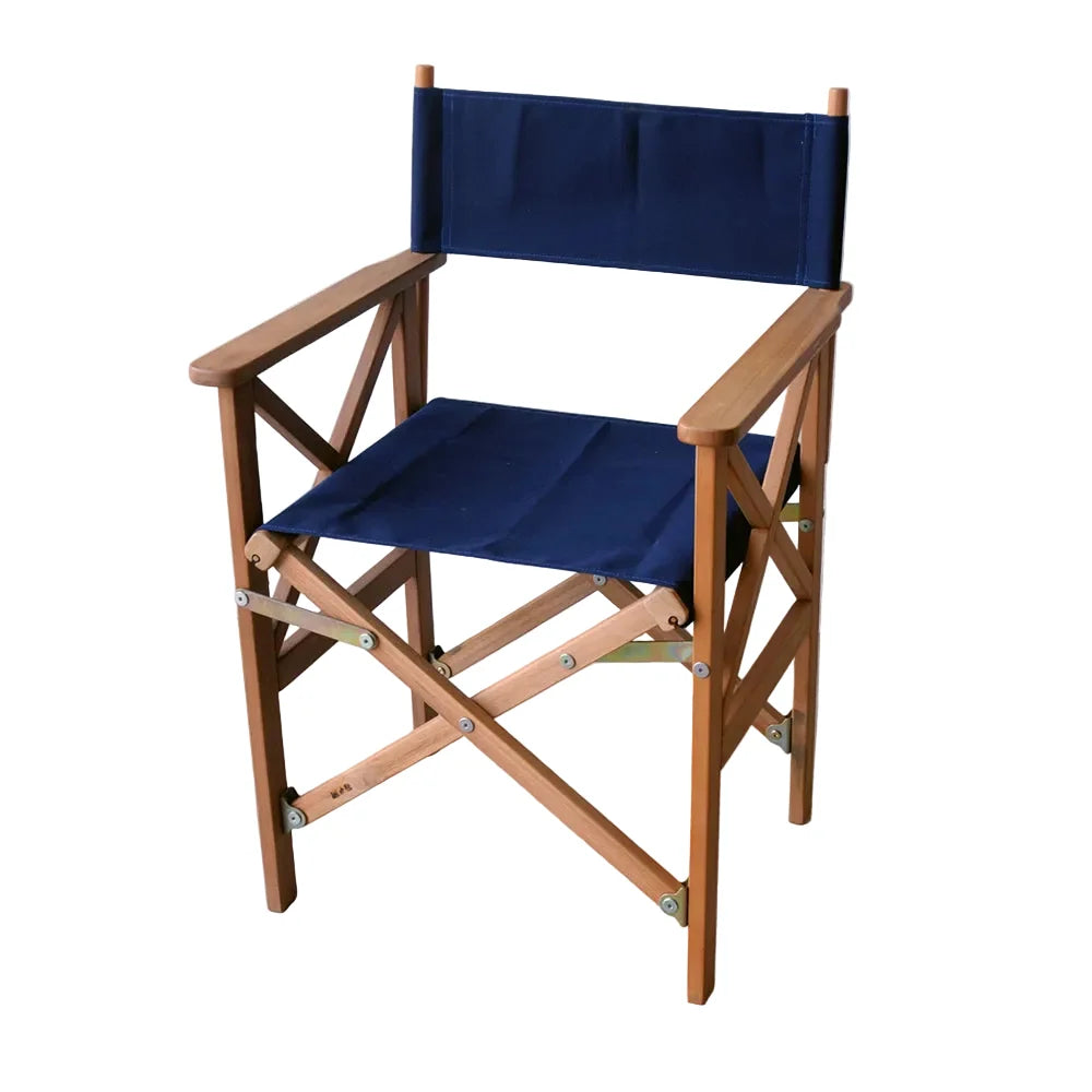 Director's Chair Teak Synthetic - Navy