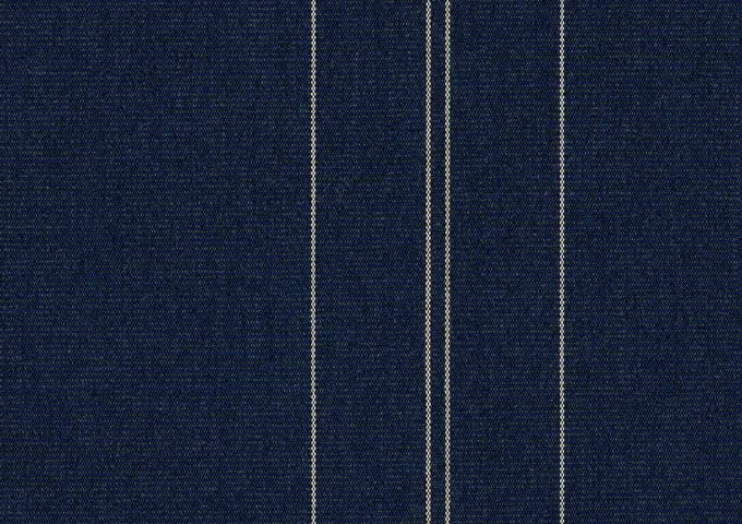 Director's Chair Teak Synthetic - Pin Stripe Denim