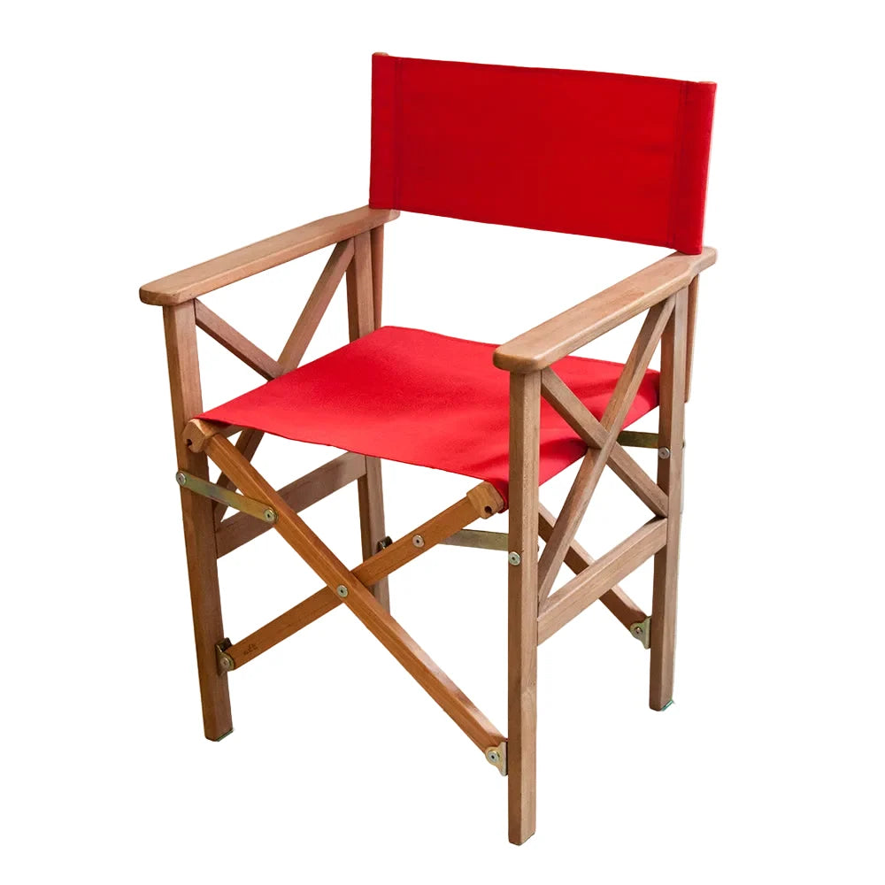 Director's Chair Teak Synthetic - Red