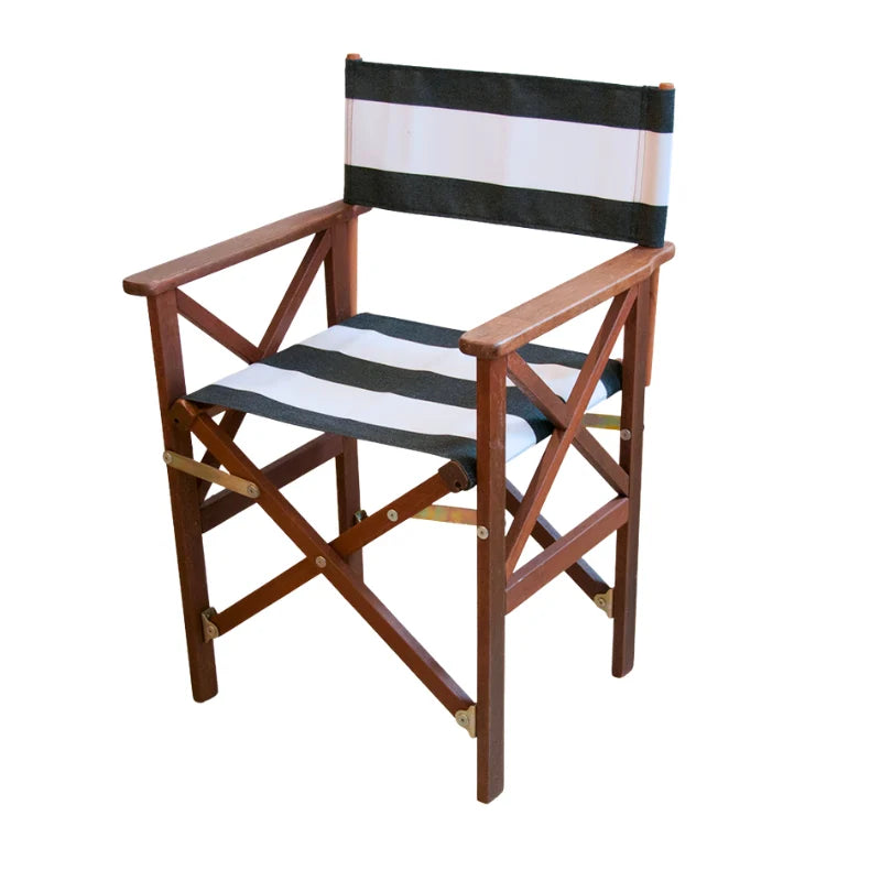 Director's Chair Hardwood Synthetic - Charcoal/White