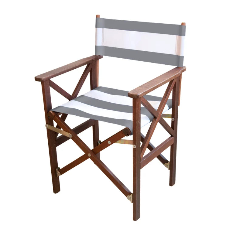 Director's Chair Hardwood Synthetic - Light Grey/White
