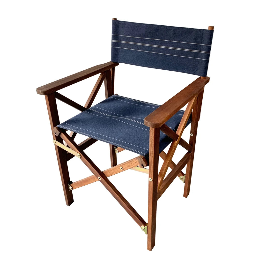 Director's Chair Hardwood Synthetic - Pin Stripe Denim