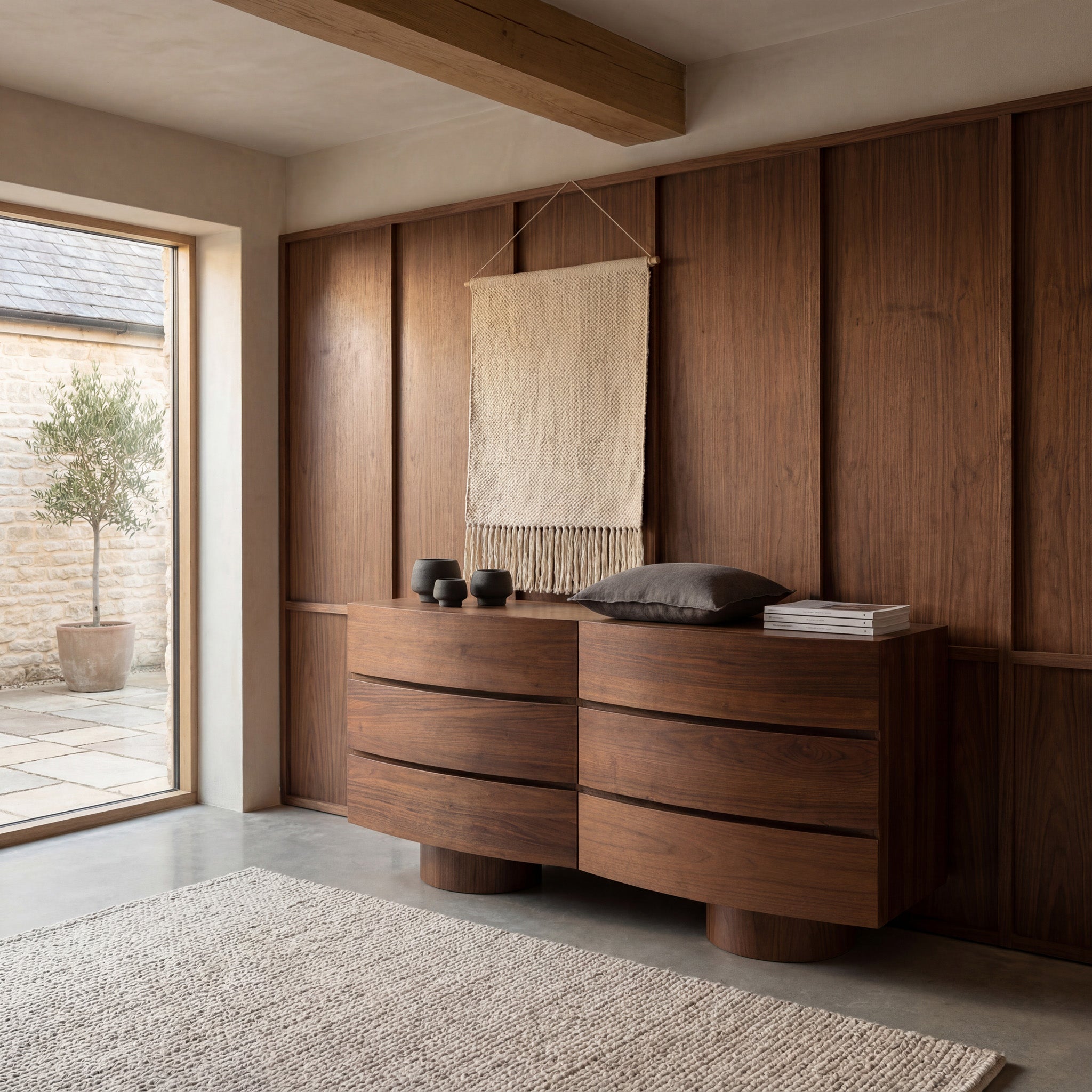 1.4m Chest of Drawer - Walnut