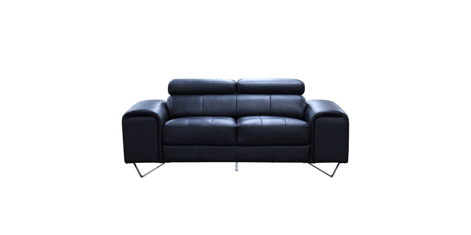 Bellagio Leather 2 Seater Sofa - Black