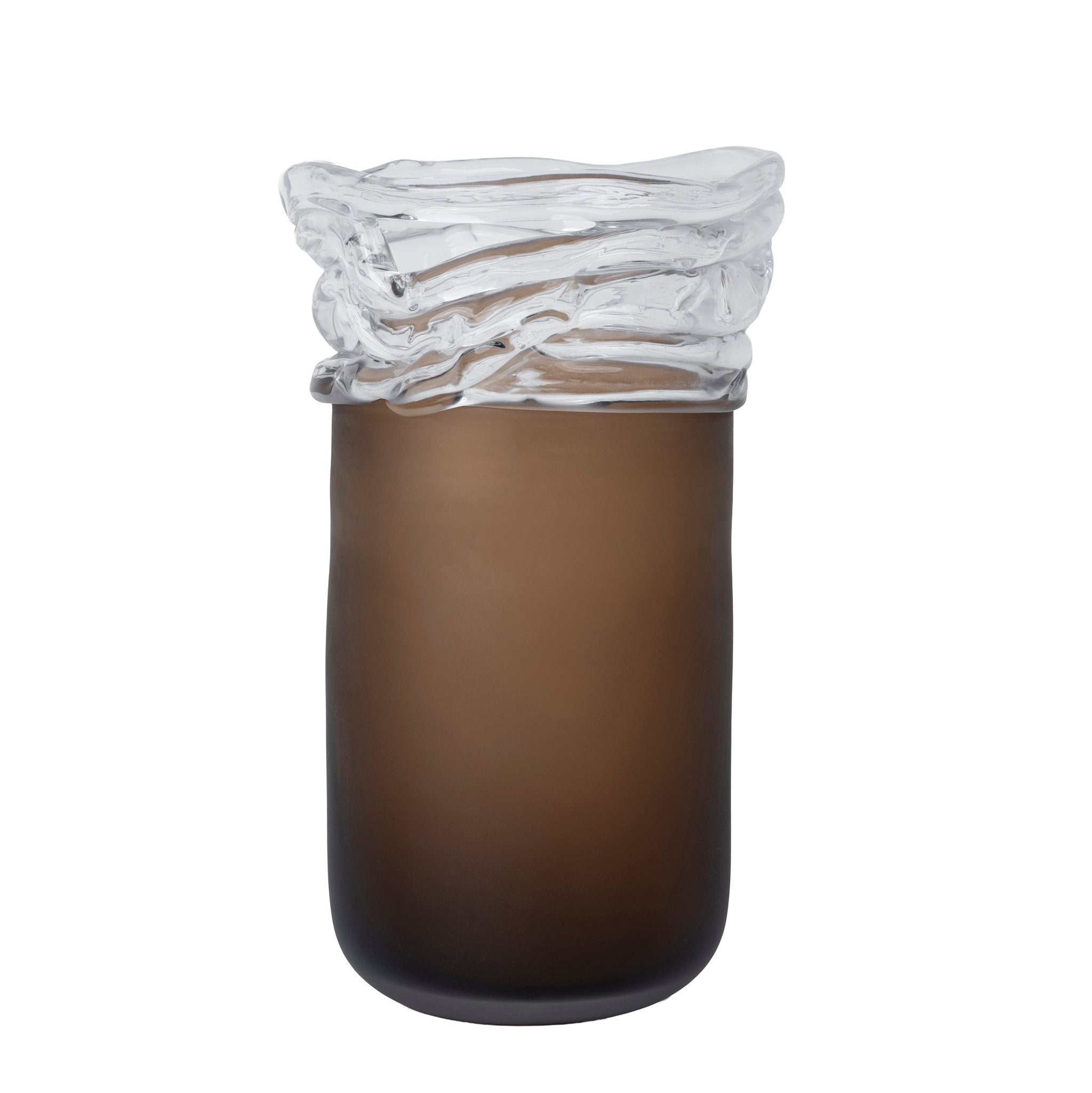 CAC12339-FC Wave Brown Bottom Vase