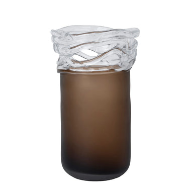 Showcasing Covatala Wave Brown Bottom Vase FB-E25080 Vase by Calibre Furniturs