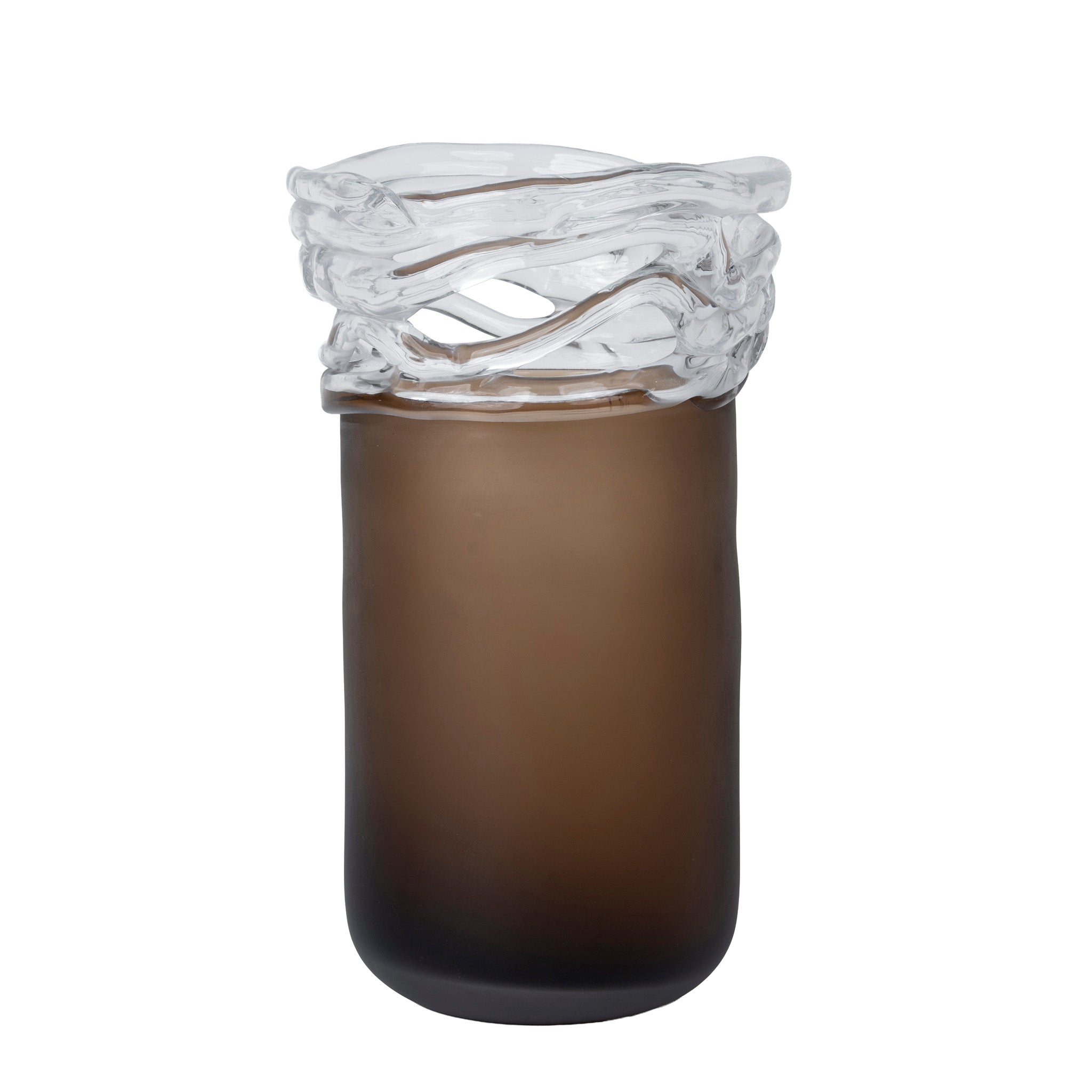 CAC12339-FC Wave Brown Bottom Vase