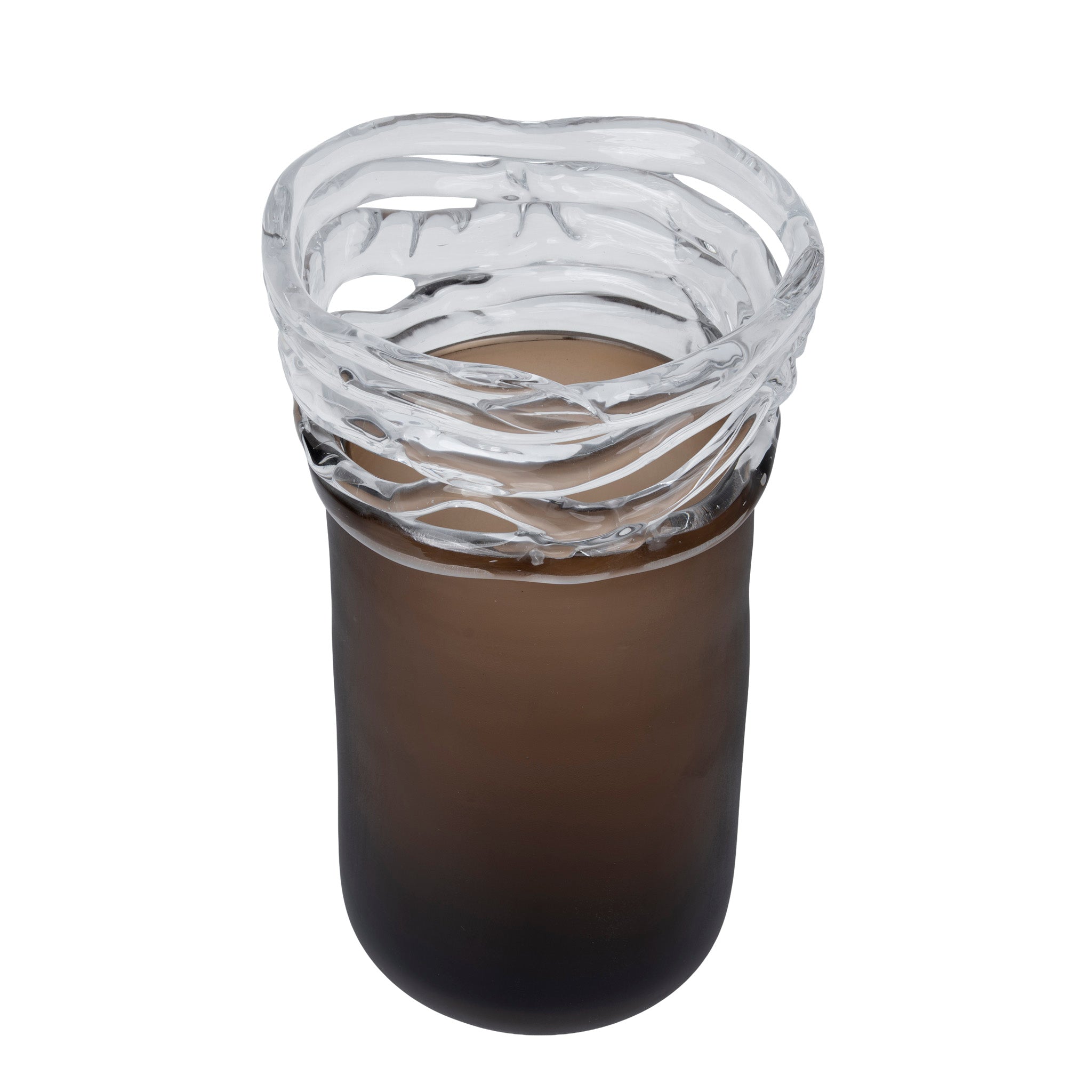 CAC12339-FC Wave Brown Bottom Vase