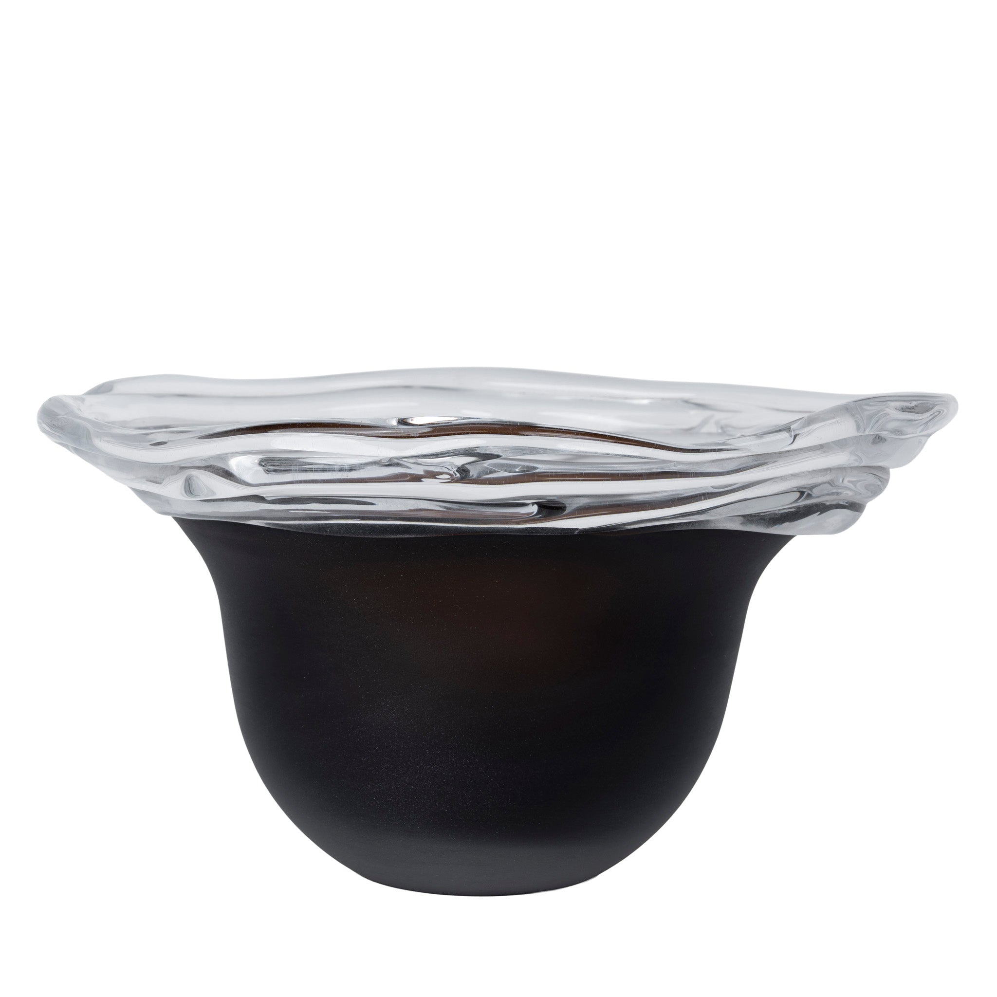 Stacked Wave Brown Bottom Bowl