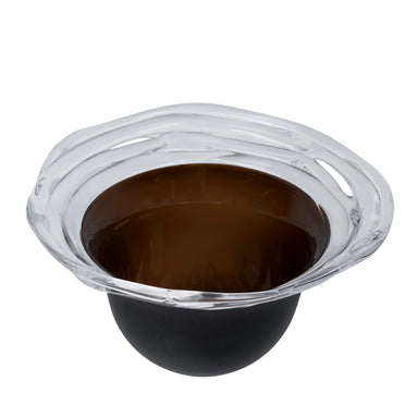 Showcasing Pavero Stacked Wave Brown Bottom Bowl FB-E25081  by Calibre Furniturs