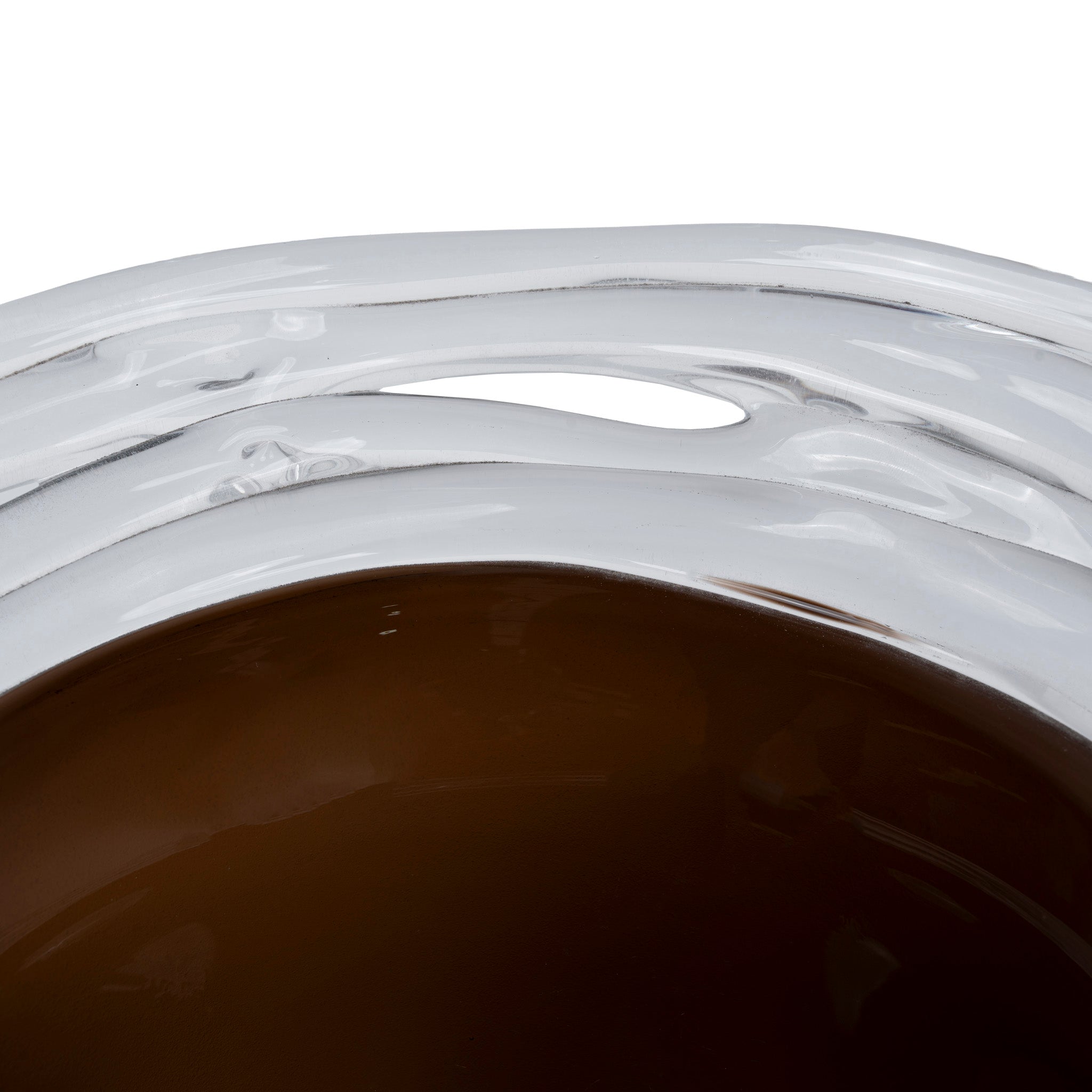 Stacked Wave Brown Bottom Bowl
