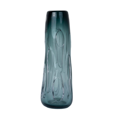 Showcasing Badeta Shadow Green Vase Style A FB-E25085A Vase by Calibre Furniturs