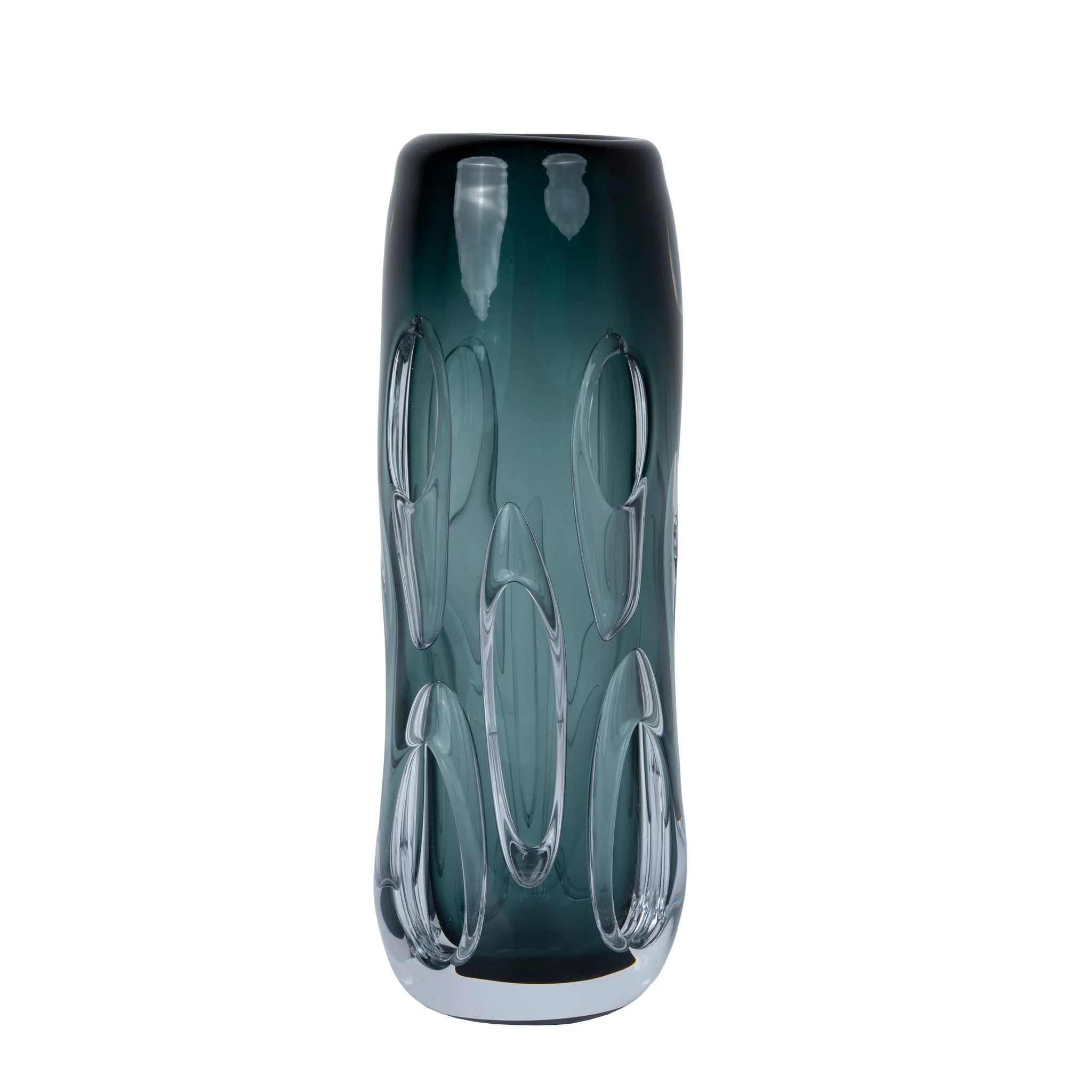 Showcasing Relocora Shadow Green Vase Style B FB-E25085B Vase by Calibre Furniturs