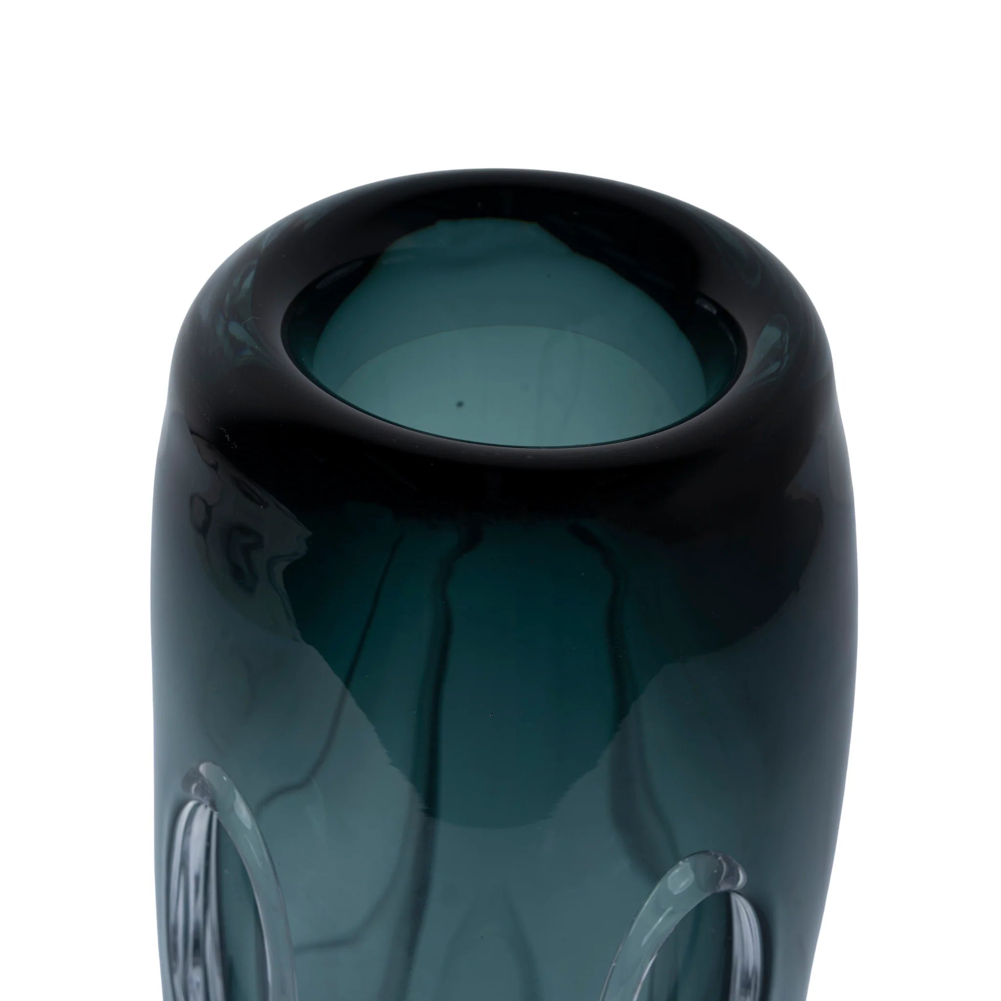 Showcasing Relocora Shadow Green Vase Style B FB-E25085B Vase by Calibre Furniturs