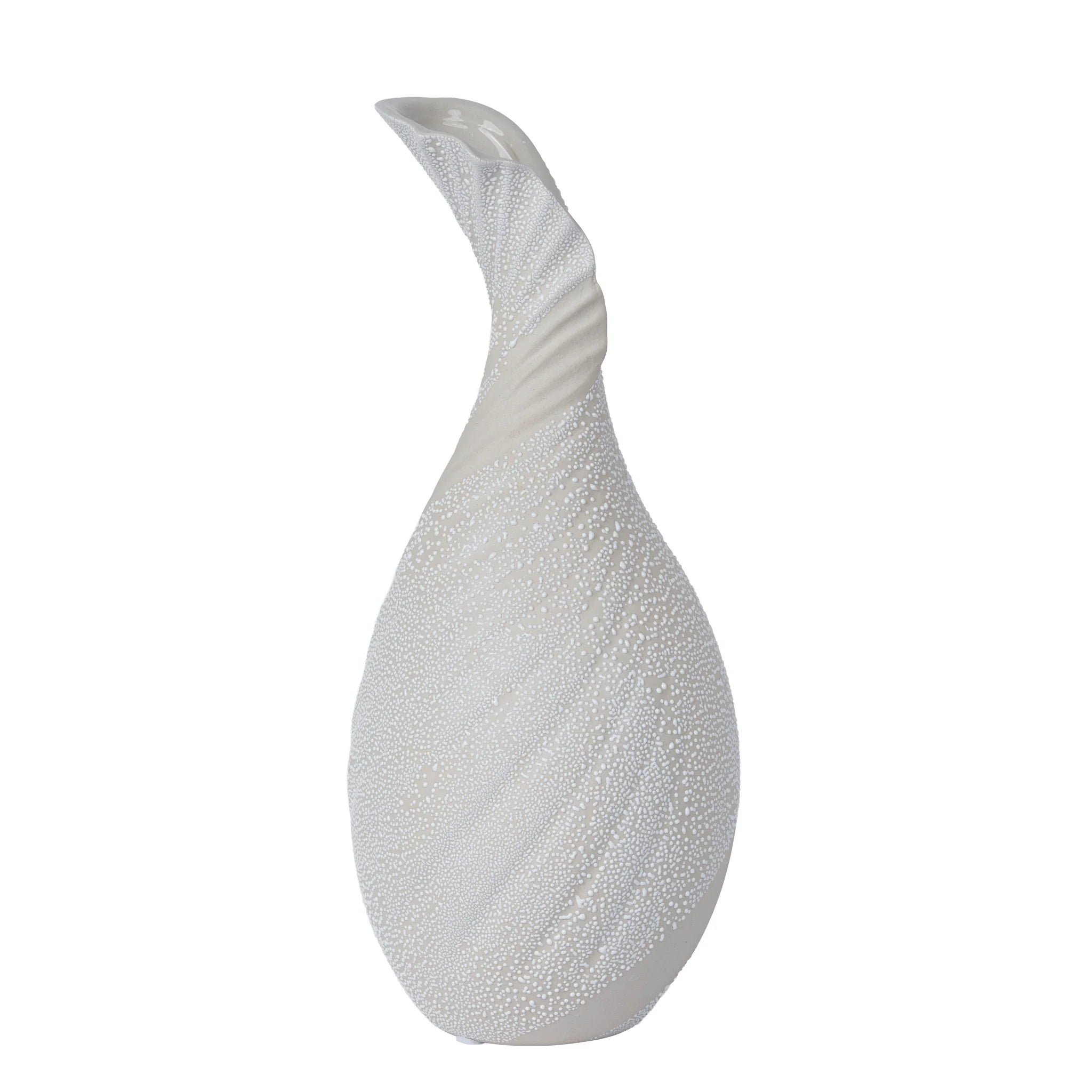 Showcasing Simavela Bead-Dot Gooseneck Vase Style B FF-D25152B Vase by Calibre Furniturs