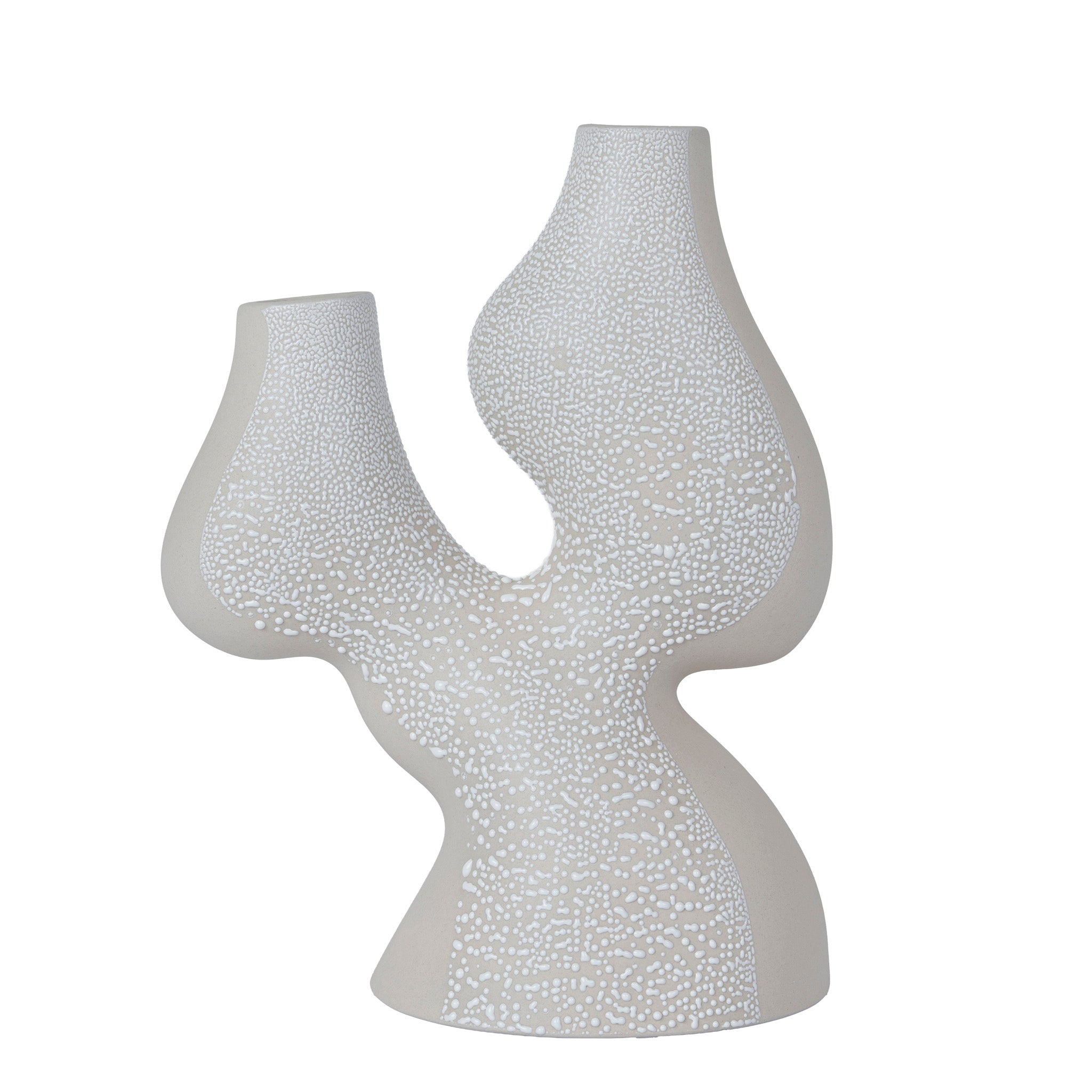 CAC12330-FC Bead-Dot Double Head Vase Style C