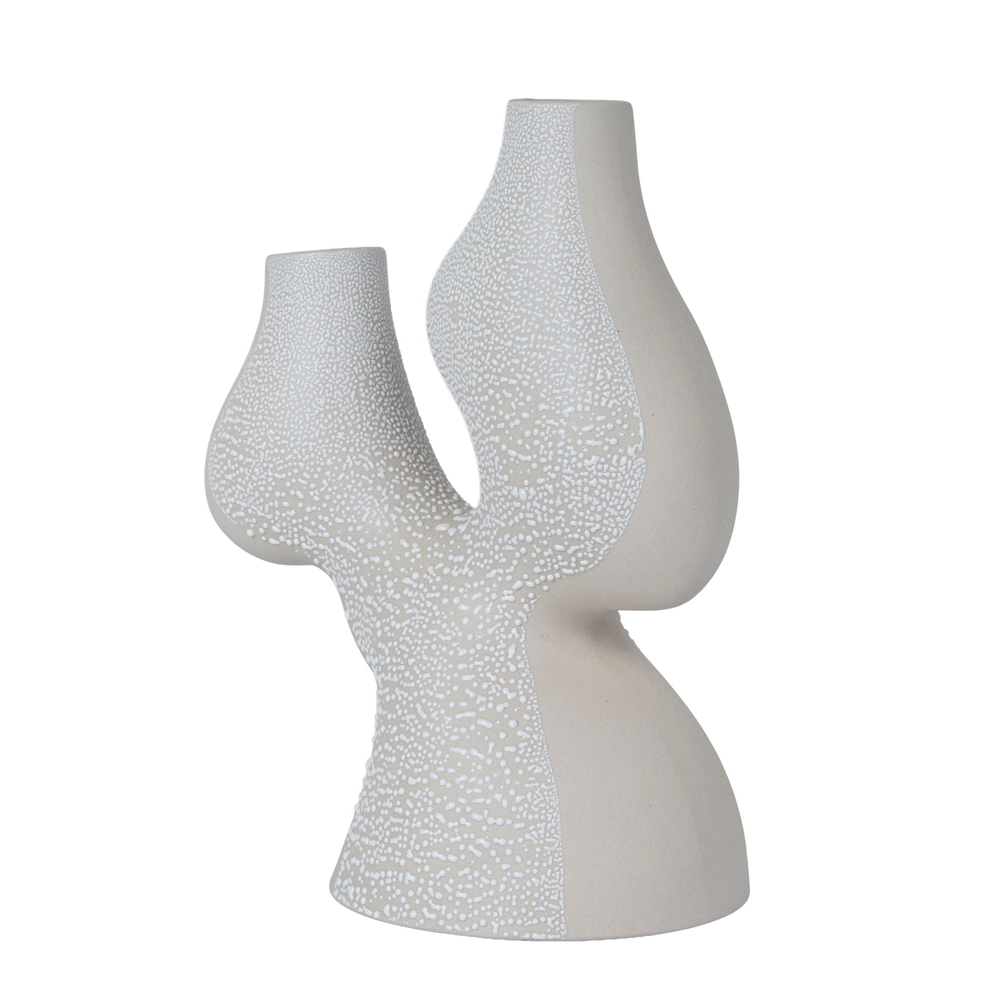 CAC12330-FC Bead-Dot Double Head Vase Style C