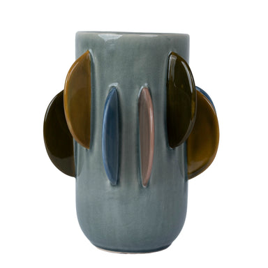 Showcasing Tocaluna Colorful Fin Vase Style B FF-D25168B Vase by Calibre Furniturs