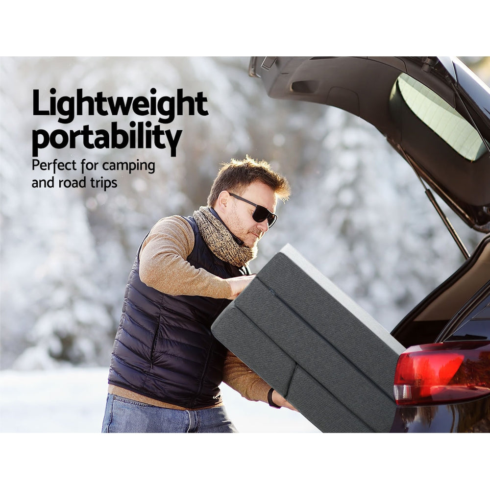 Giselle Bedding Foldable Mattress Folding Foam Bed Floor Mat Grey