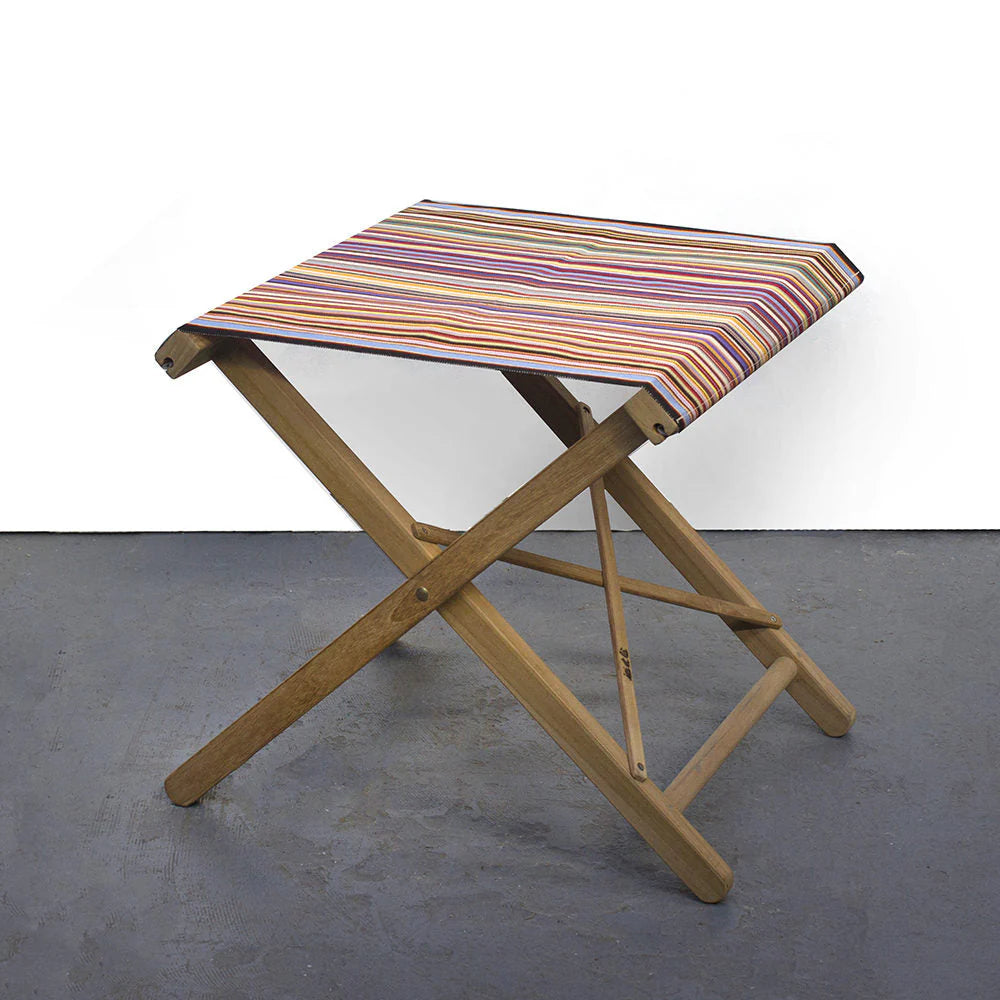 Folding Stool Synthetic Fabric - Teak