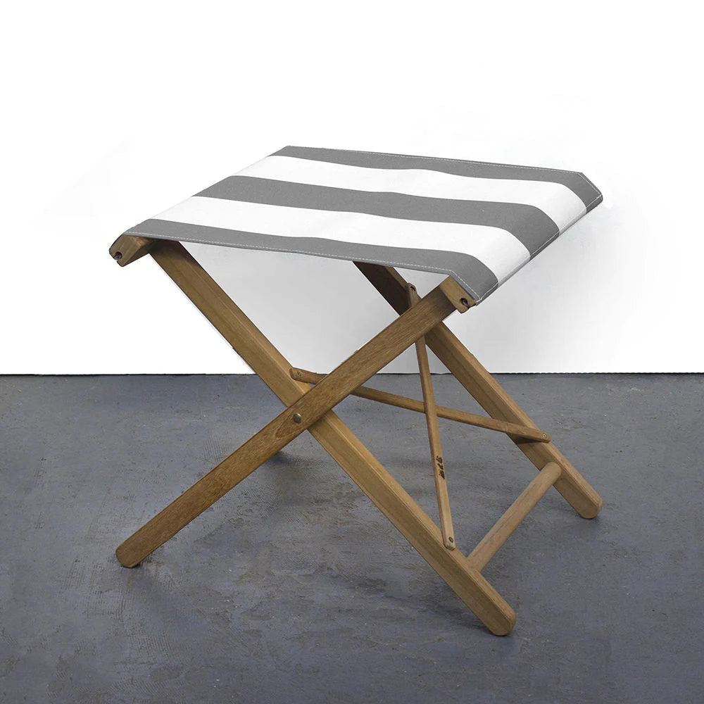 Folding Stool Synthetic Fabric - Teak