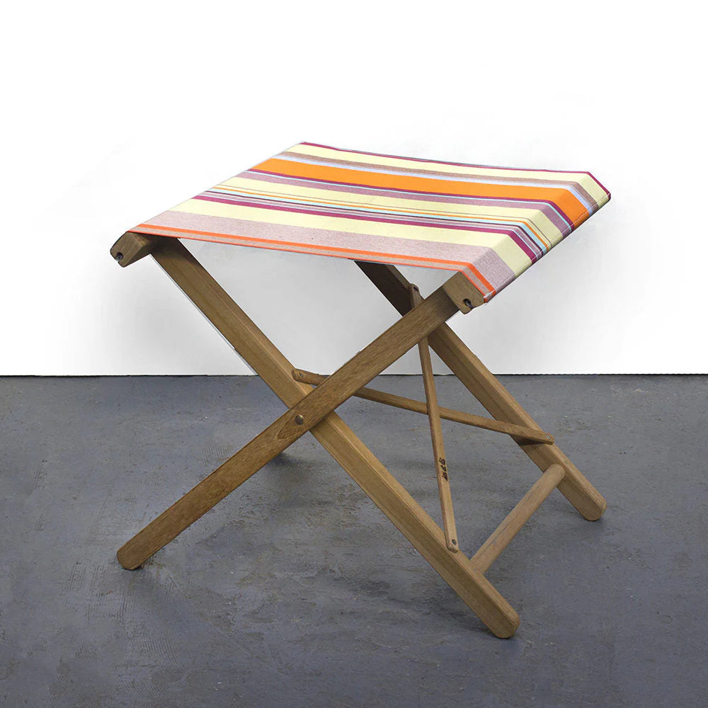 Folding Stool Synthetic Fabric - Teak