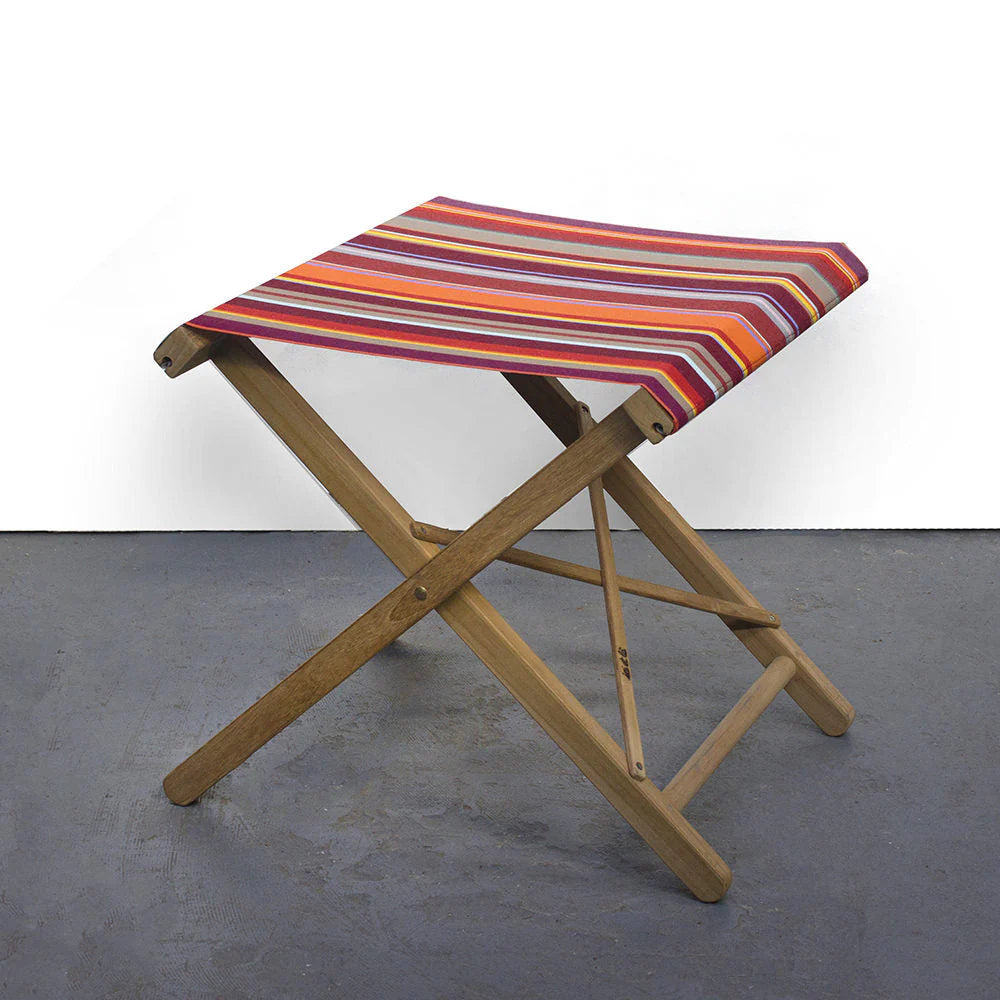 Folding Stool Synthetic Fabric - Teak