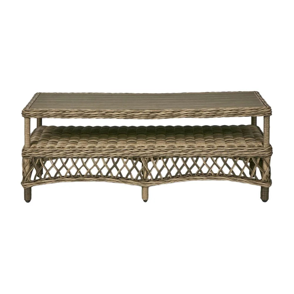 Marco Aluminium Synthetic Wicker Outdoor Coffee Table - Natural