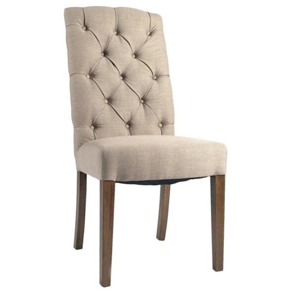 Fernando Linen Dining Chair (Set of 2) - Beige