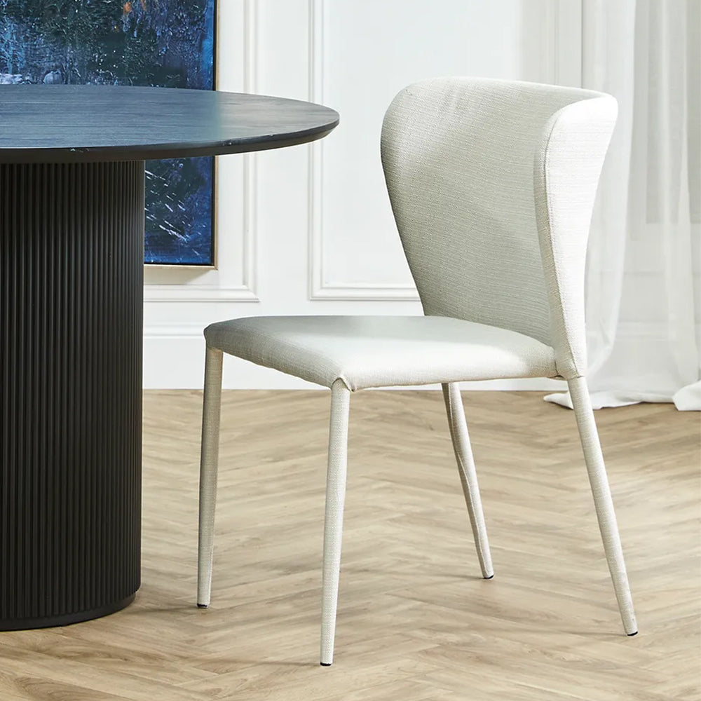 Foley Dining Chair Set of 2 - Natural w Fabric Legs