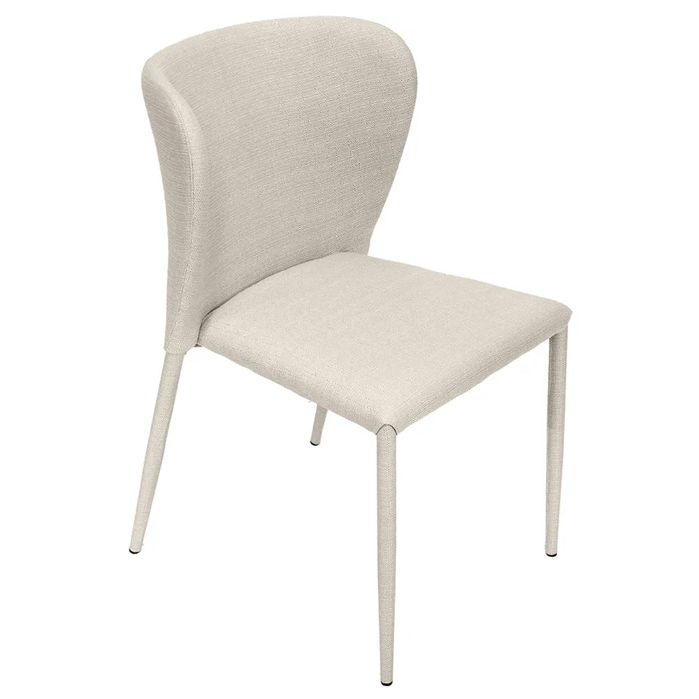 Foley Dining Chair Set of 2 - Natural w Fabric Legs