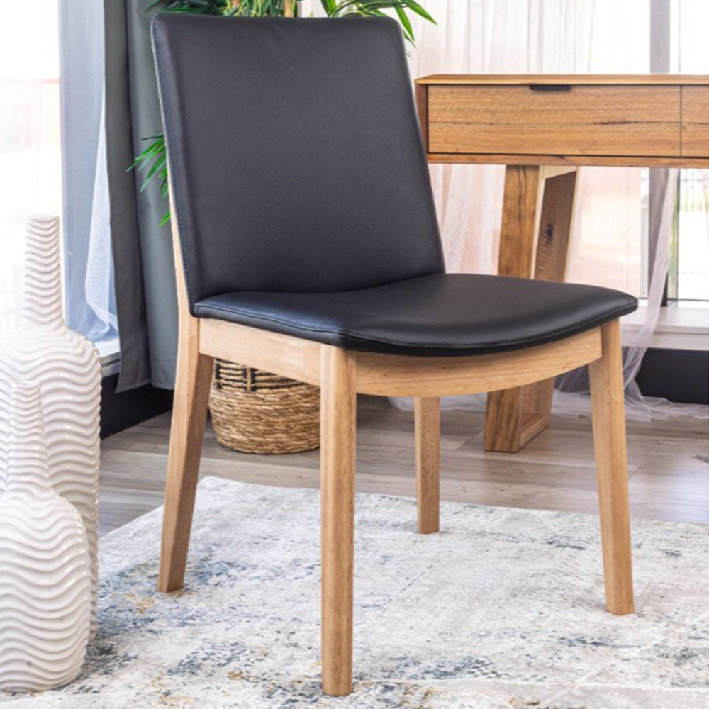 Grant Leather Dining Chair - Onyx