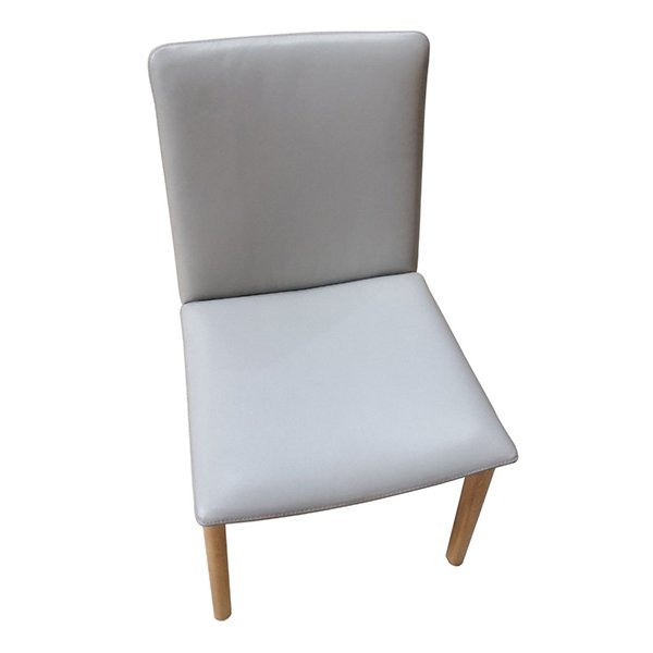 Grant Leather Dining Chair - Soft Grey