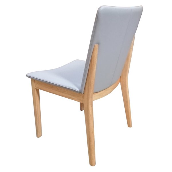 Grant Leather Dining Chair - Soft Grey
