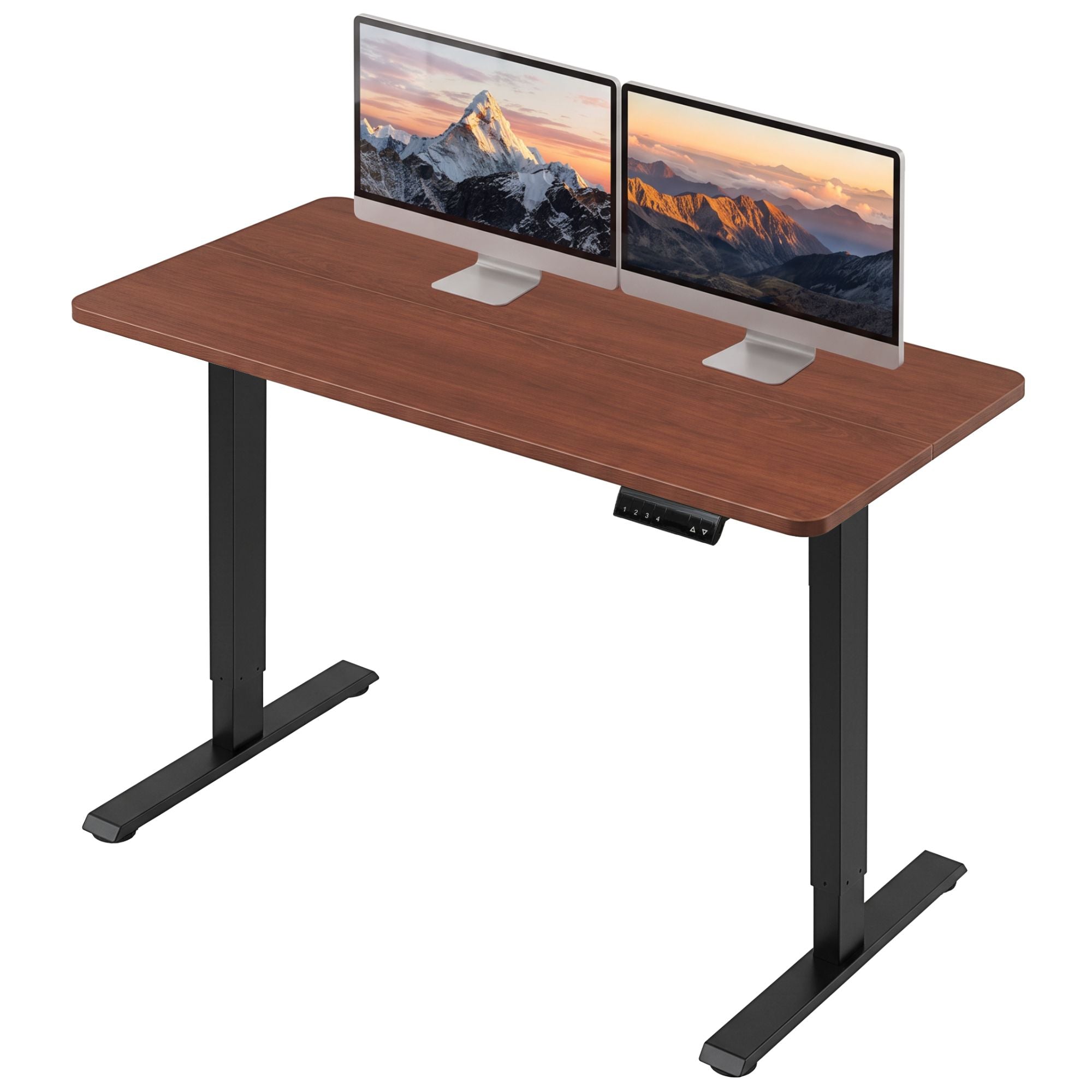 Artiss Electric Standing Desk Height Adjustable Table 120cm Walnut Black