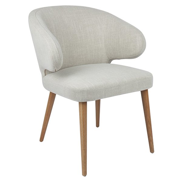Harlow Natural Dining Chair - Natural Linen