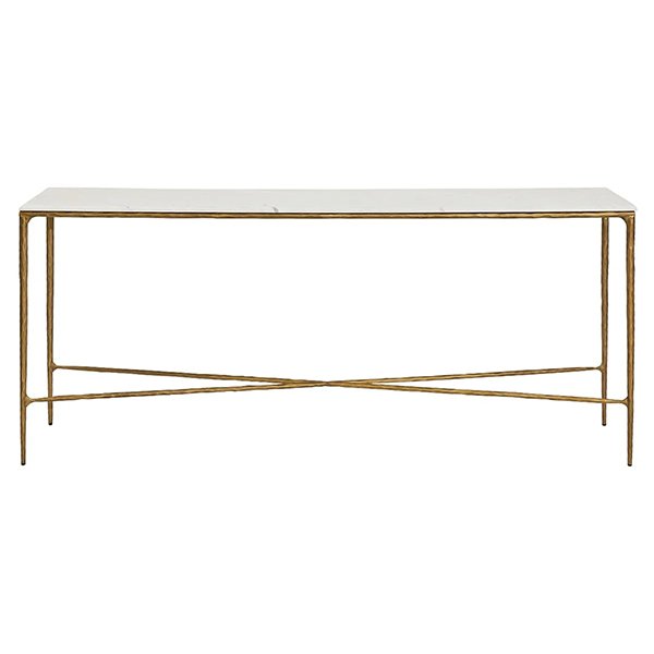 Heston Marble Console Table - Large Brass