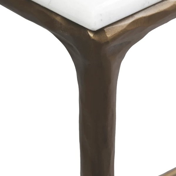 Heston Marble Console Table - Large Brass